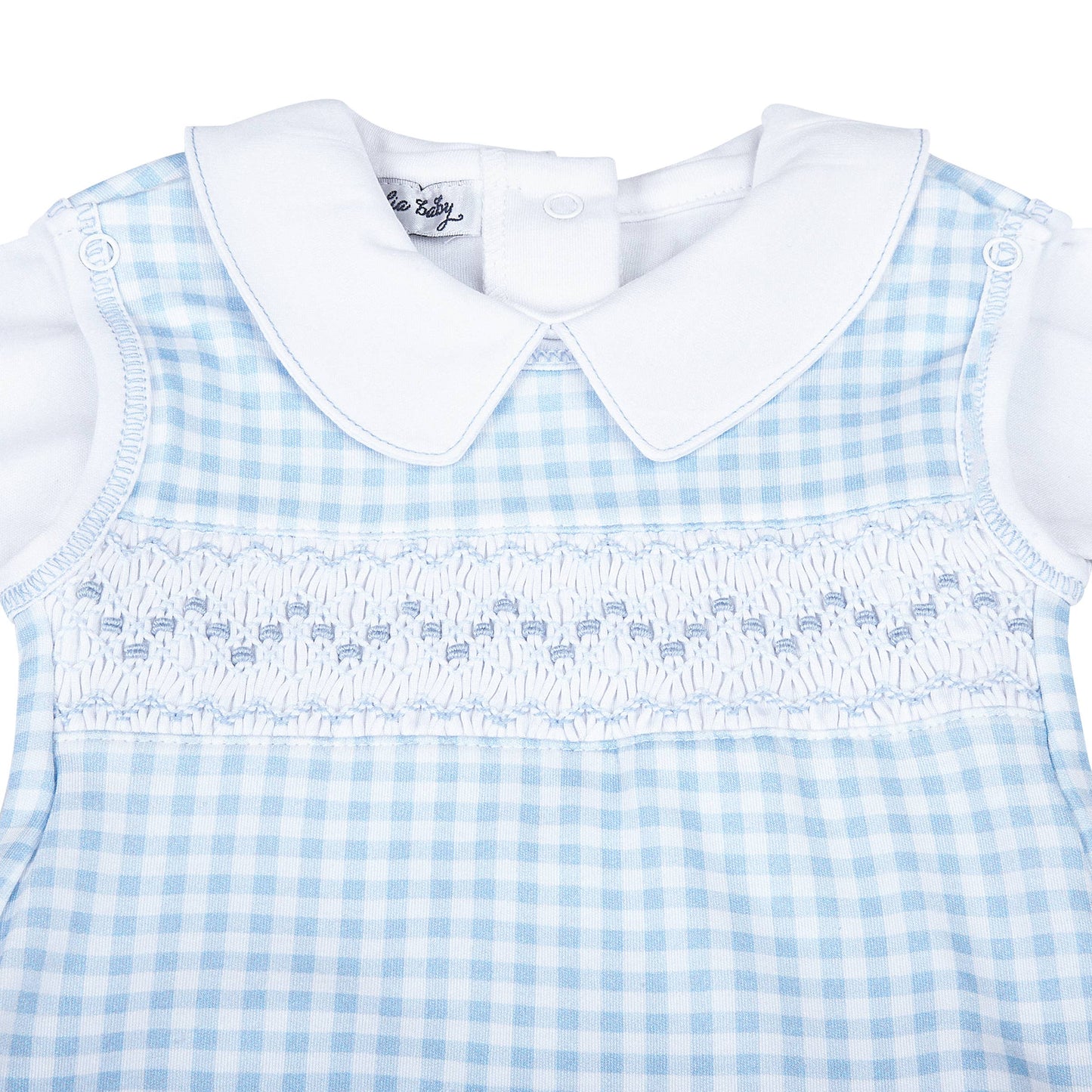 Mini Checks LB Set Smock Playsuit and Collar L/S Bodysuit