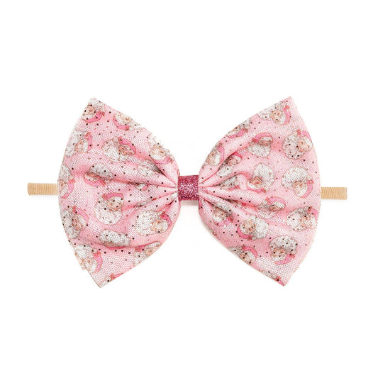 Sweet Wink Retro Santa Tulle Bow Headband