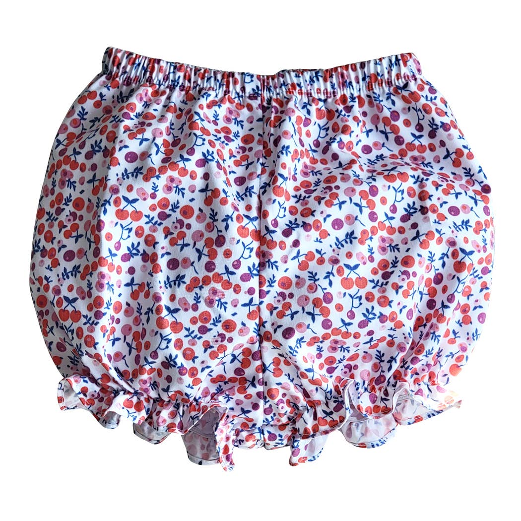 Cherries Floral Corduroy Diaper Set