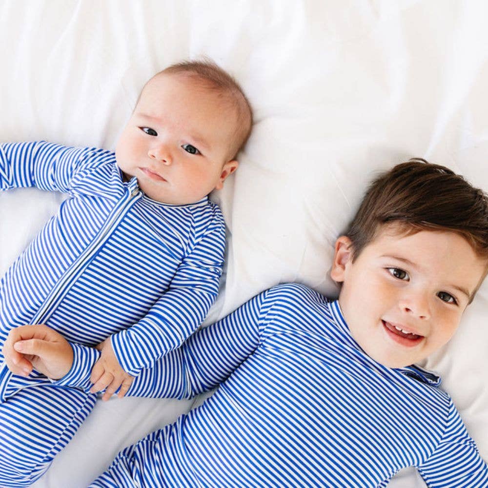 Cobalt Stripe Bamboo Toddler Pajama Set