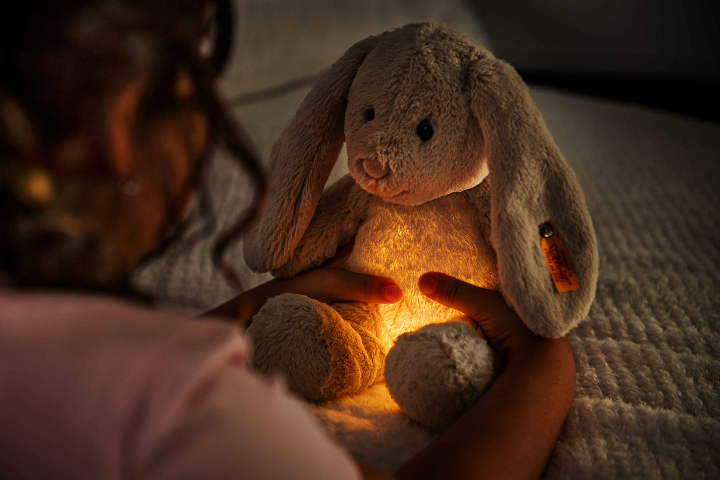 Steiff Light at Night Hoppie Rabbit Stuffed Plush, 11 Inches