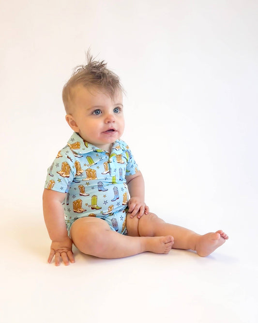 Cowboy Boots & Stars Romper
