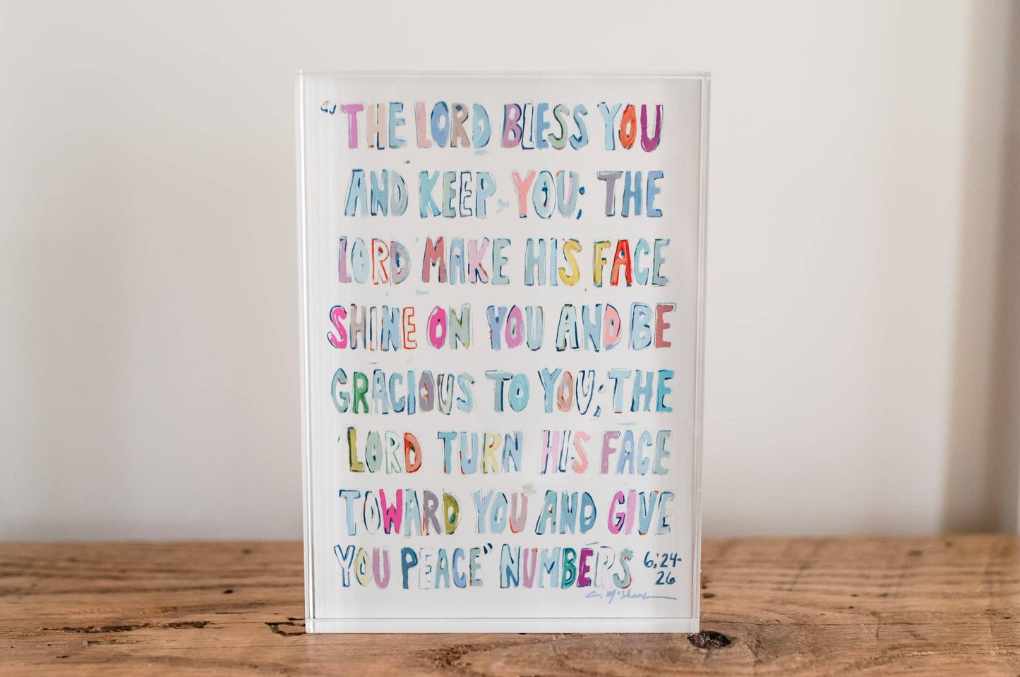 Numbers 6:24-26 Acrylic Block