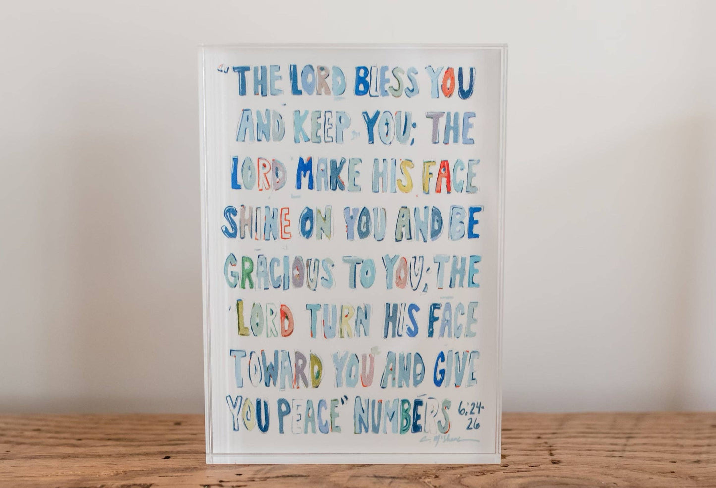 Numbers 6:24-26 Acrylic Block