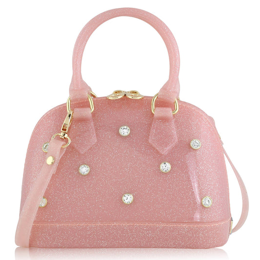 Rhinestone Light Pink Cate Purse