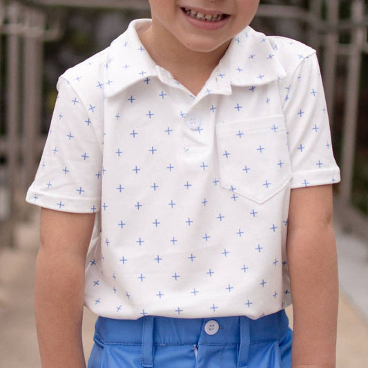 Boys Polo Shirt  - French Blue