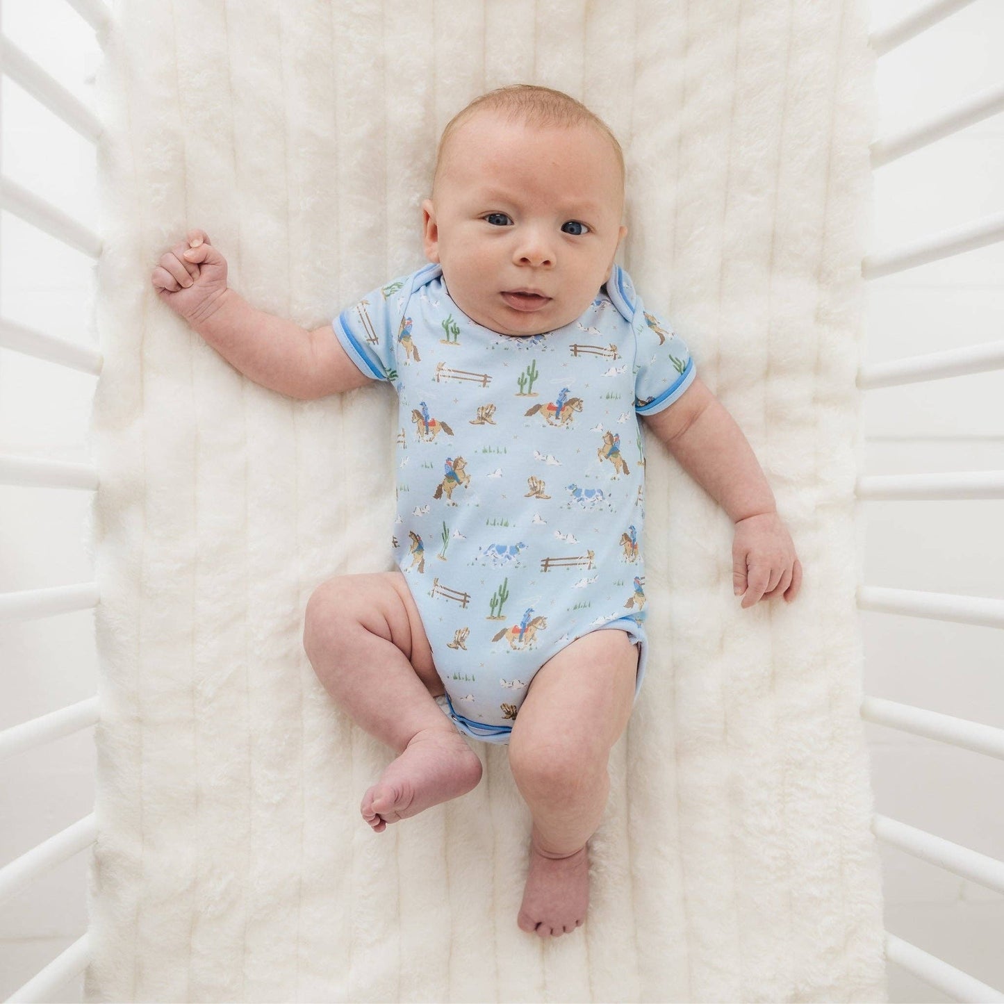 Little Wranglers Lap Bodysuit - Sky