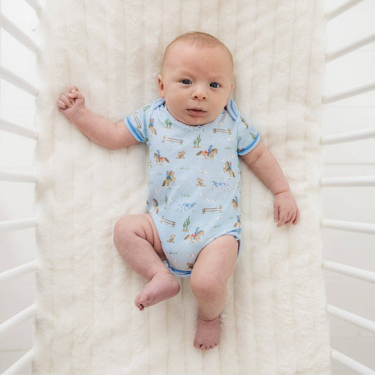 Little Wranglers Lap Bodysuit - Sky