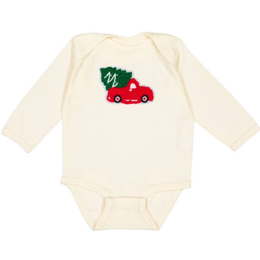 Sweet Wink Christmas Truck Long Sleeve Bodysuit