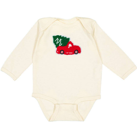 Sweet Wink Christmas Truck Long Sleeve Bodysuit