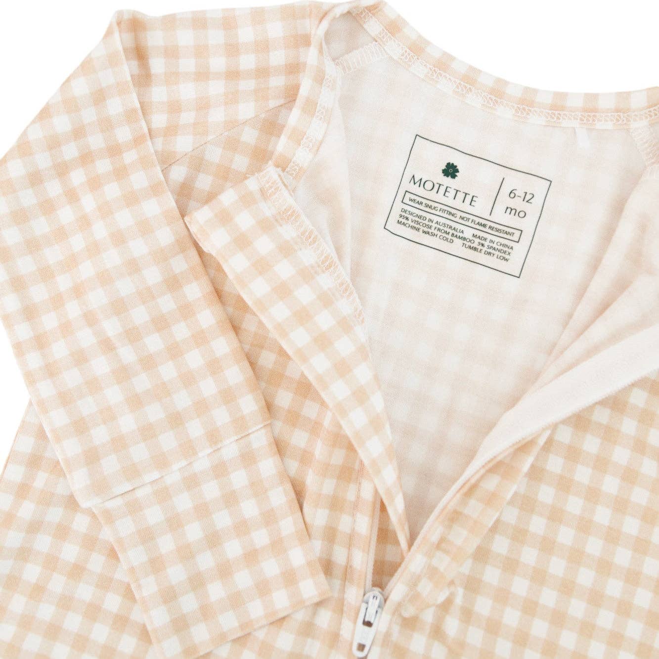 Sandstone Gingham Bamboo Sleeper