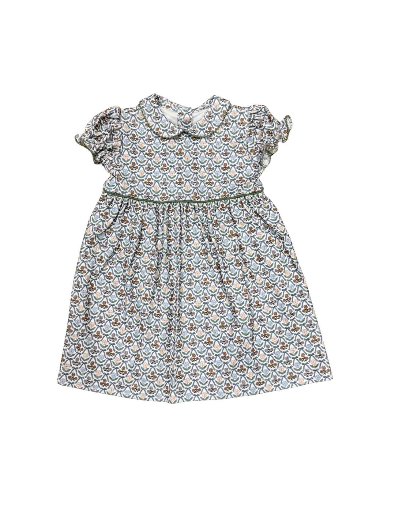 Green Retro Bows Libby Dress