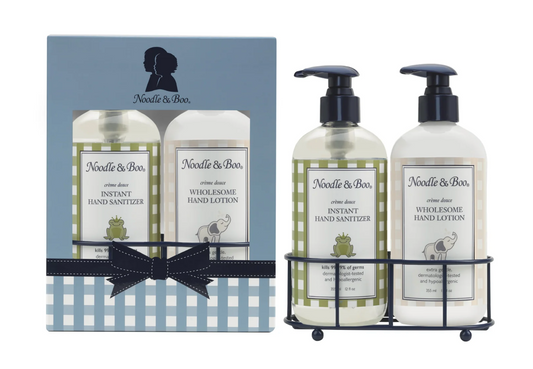 Noodle & Boo Hand Sanitizer & Lotion Caddy Set