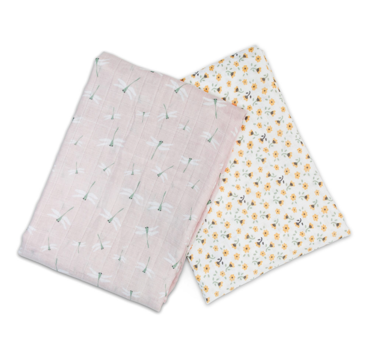 Cotton Swaddles – Vintage Floral & Dragonfly – 40×40″
