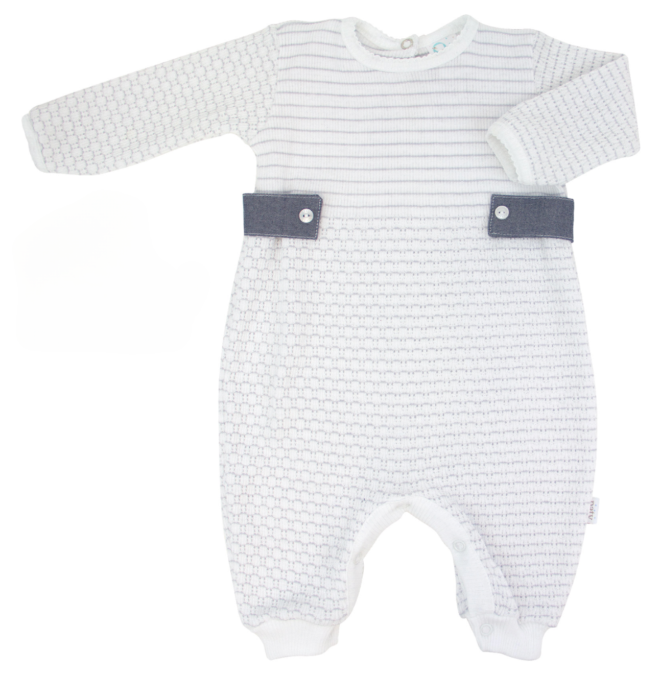 Romper with Chambray Tabs