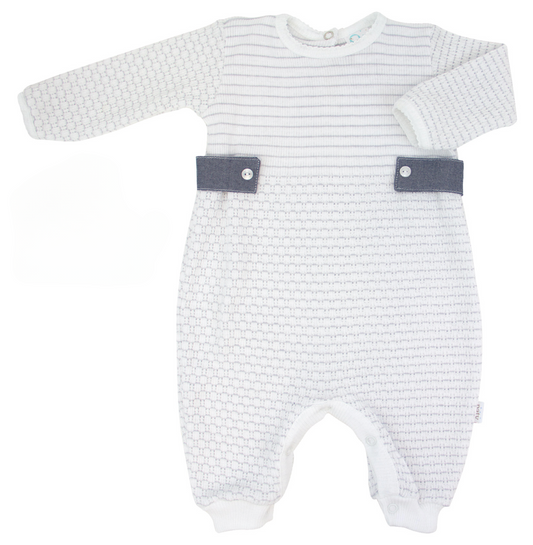 Romper with Chambray Tabs