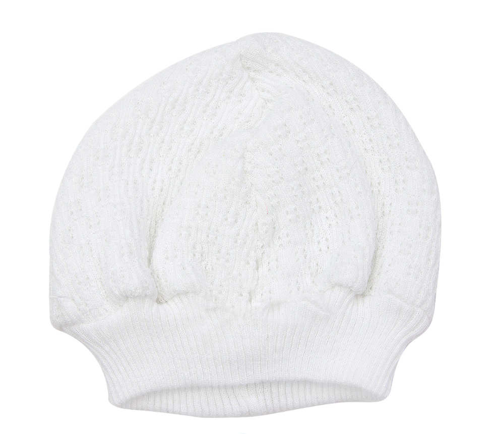 Newborn Beanie Cap - White, Pink, or Blue