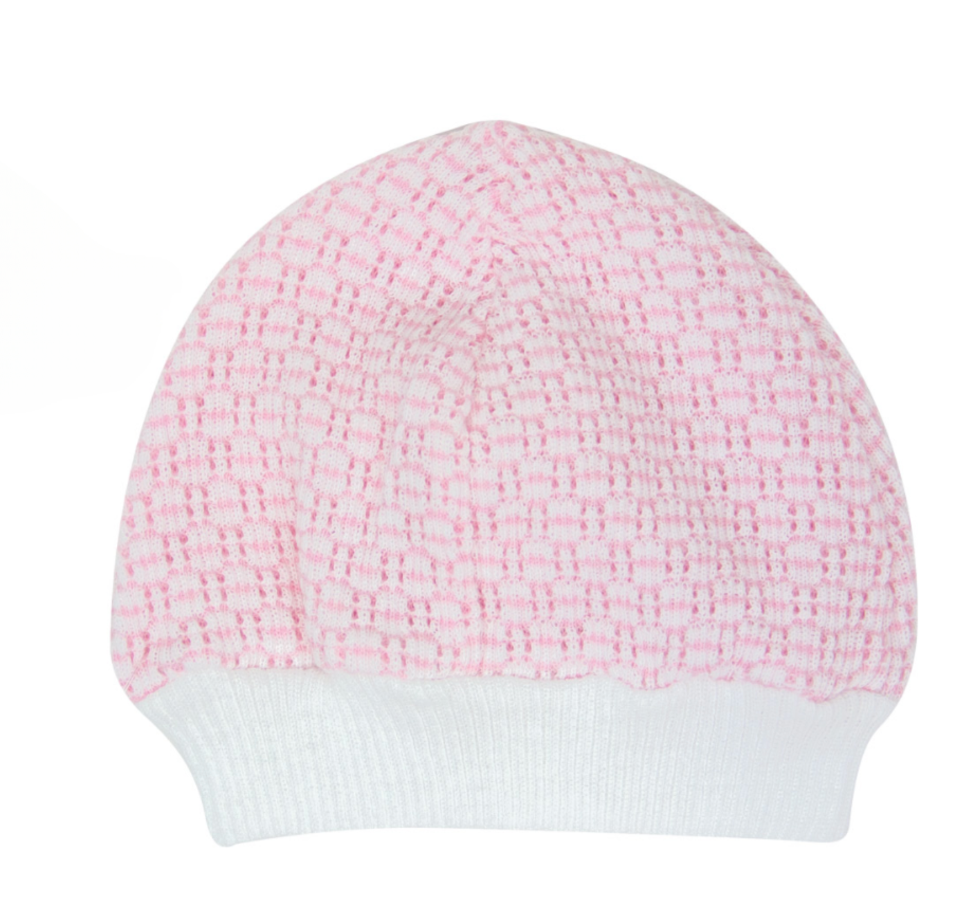 Newborn Beanie Cap - White, Pink, or Blue
