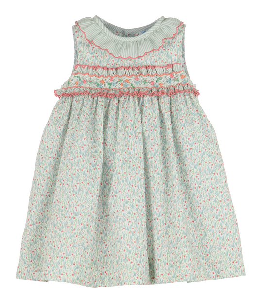 Tiny Tulips Smock Dress