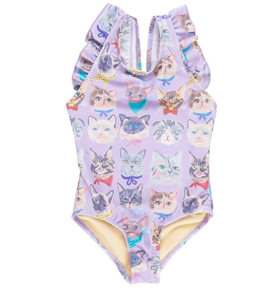 Pink Chicken Lavender Cool Cats Swimsuit