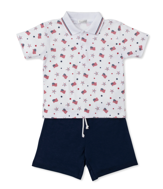 Kissy Kissy Star Spangled Spirit Bermuda Set