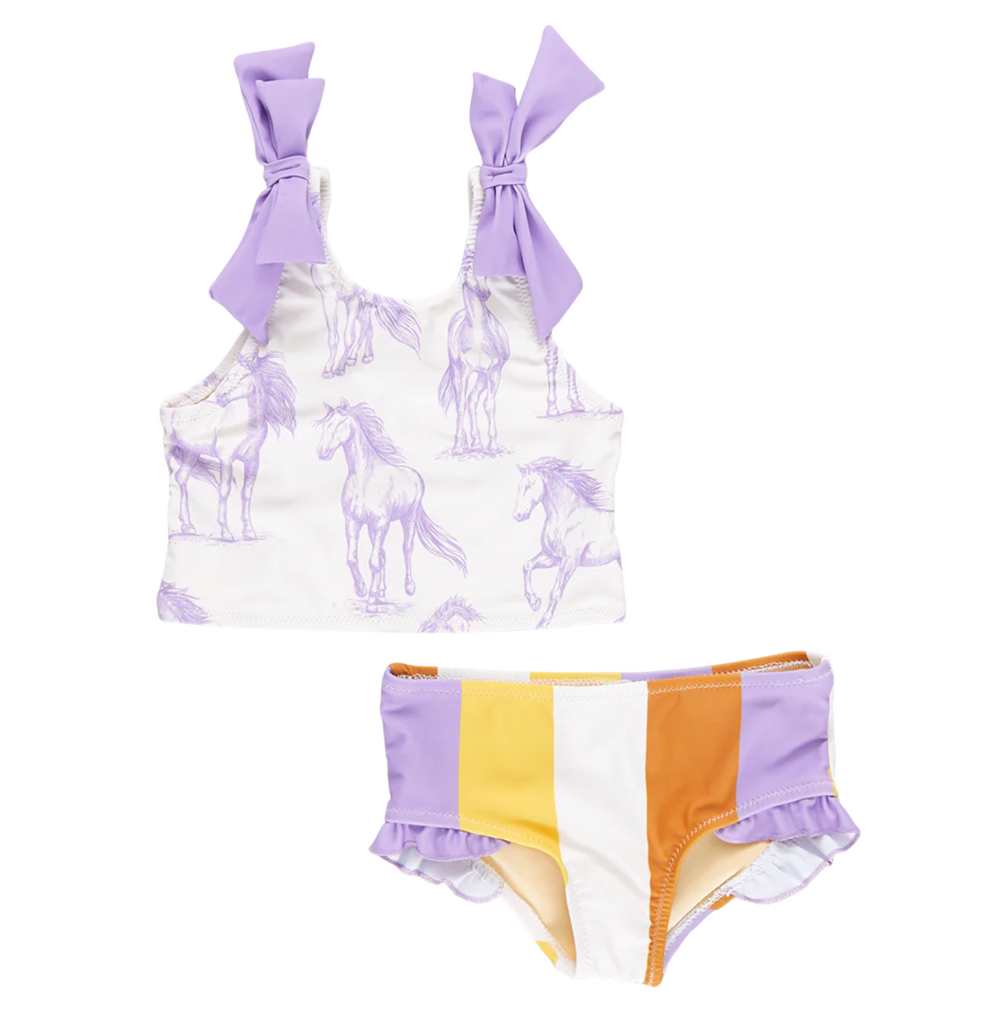Pink Chicken Lavender Horses Tankini