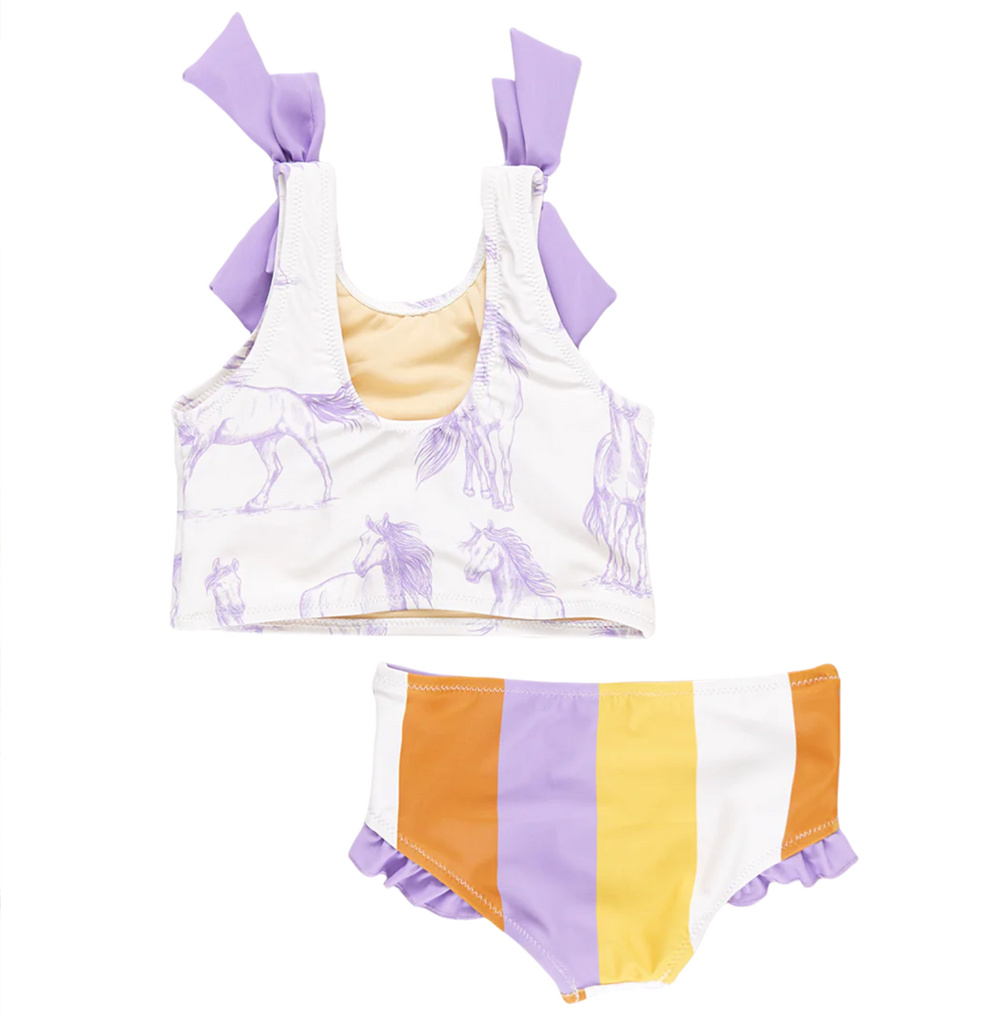 Pink Chicken Lavender Horses Tankini