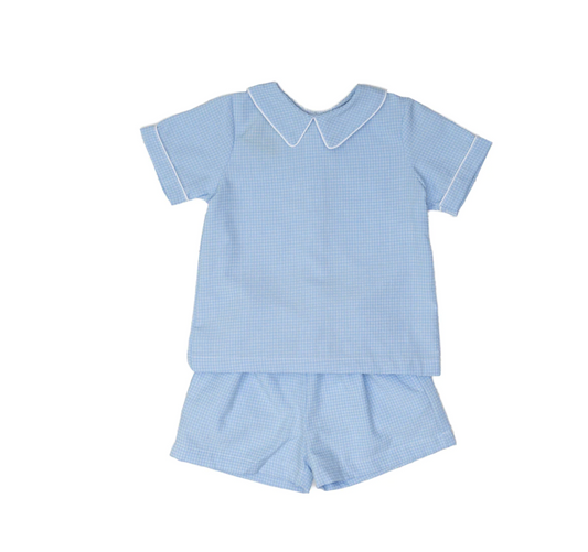 John Blue Check Short Set