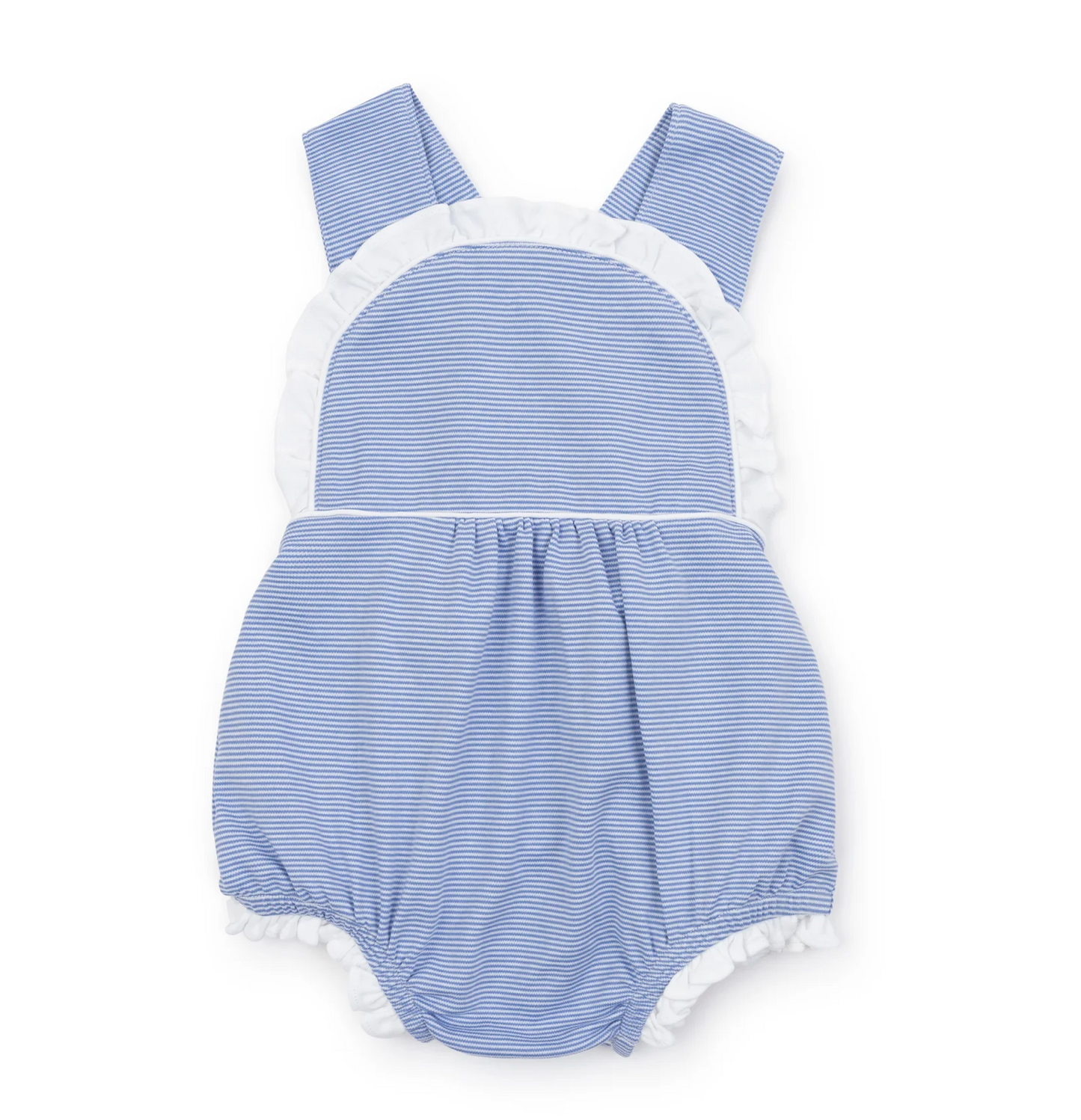 Lila and Hayes Blue and White Stripe Bubble