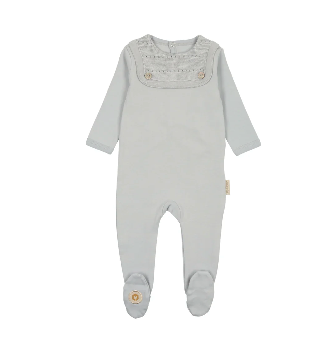 Knitted Footie - Blue Dawn