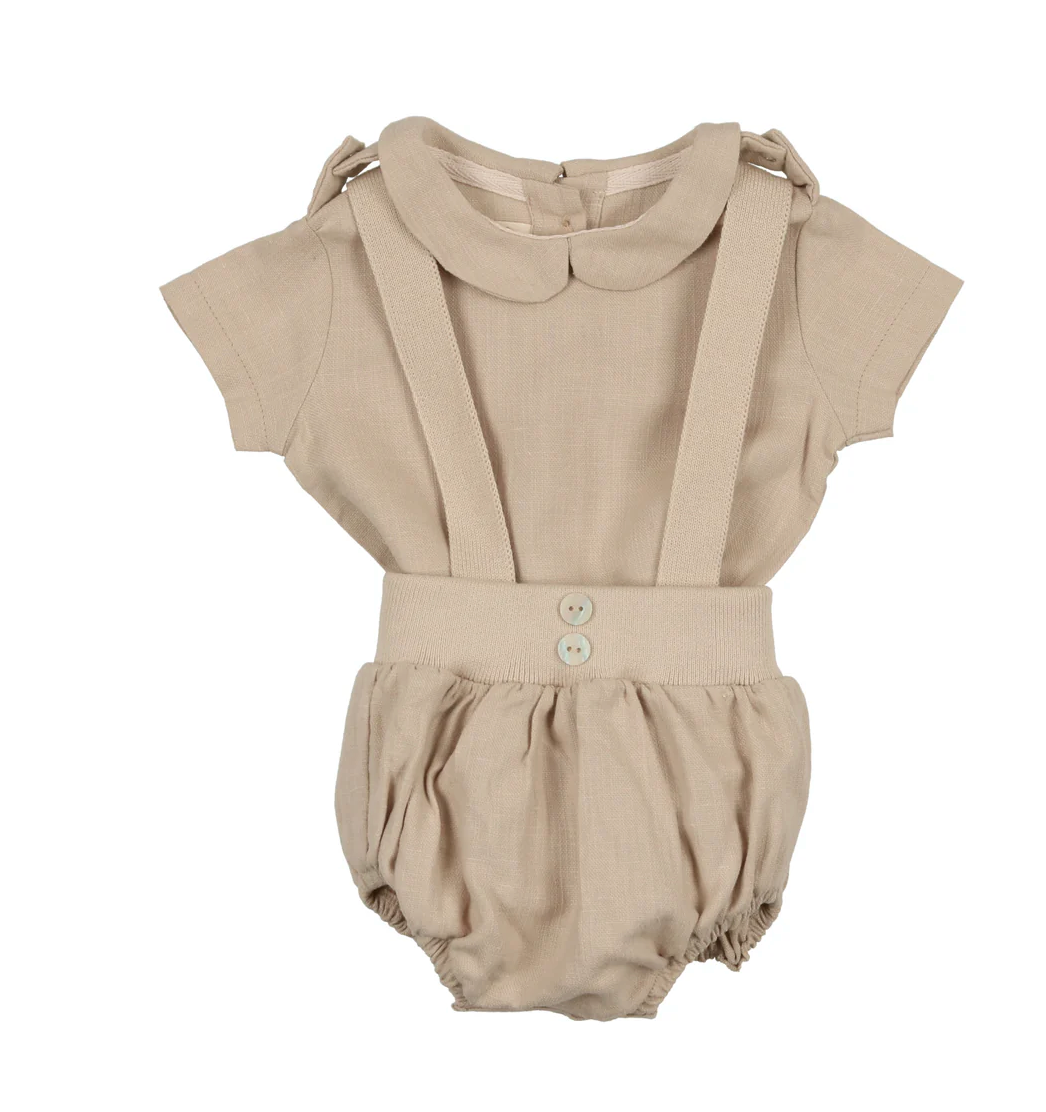 Knit and Linen Ensemble - Taupe
