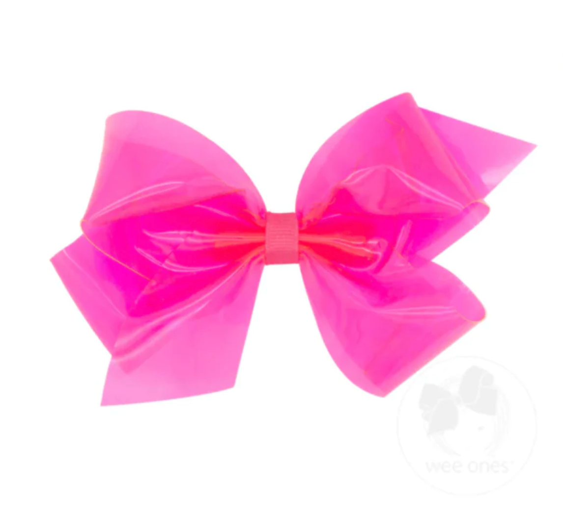 Medium WeeSplash Colored Vinyl Bow - Multiple Color Options
