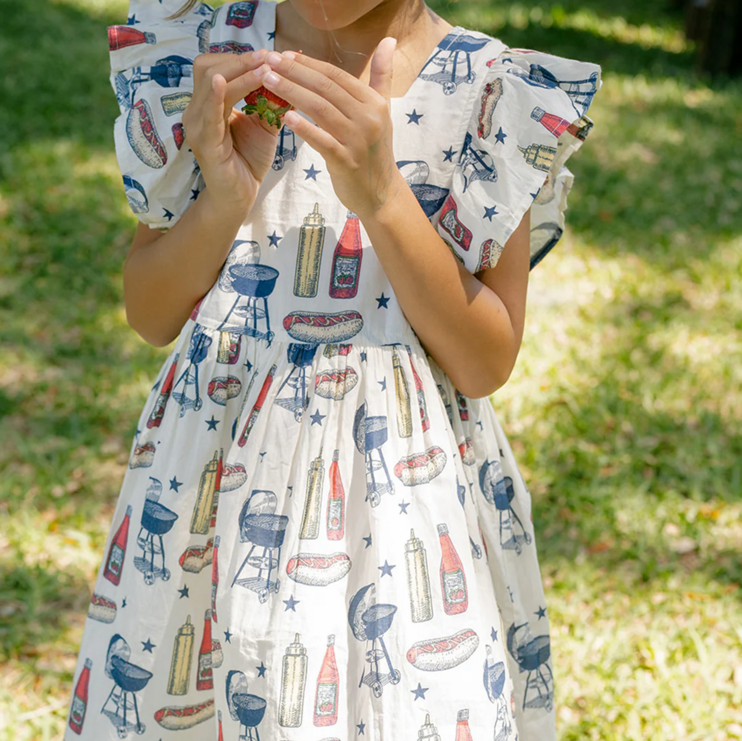 Pink Chicken Grilling Out Elsie Dress