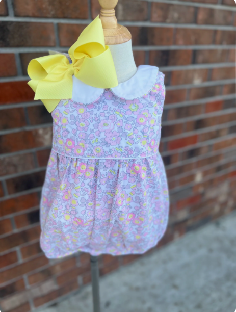 Melody Pink Flower Print Bubble