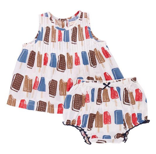 Pink Chicken Popsicles Baby Girls Jaipur Set