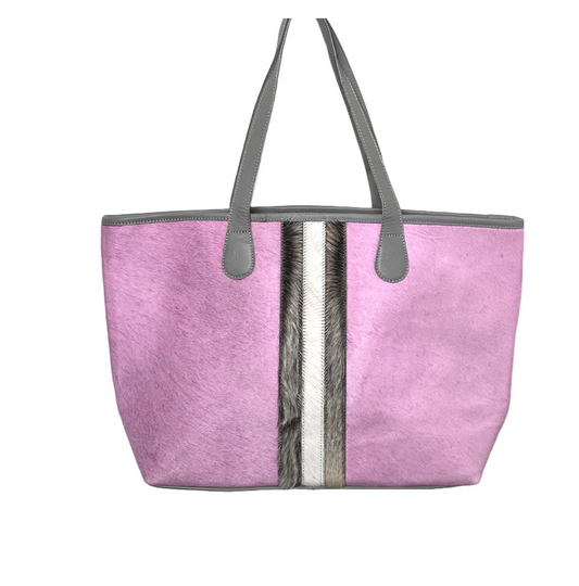 Blush & Grey Hyde Stripe Tote