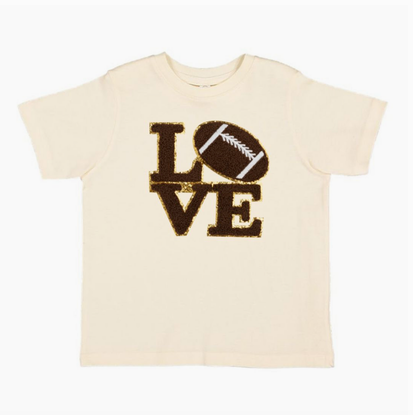 Football Love Patch Short Sleeve T-Shirt