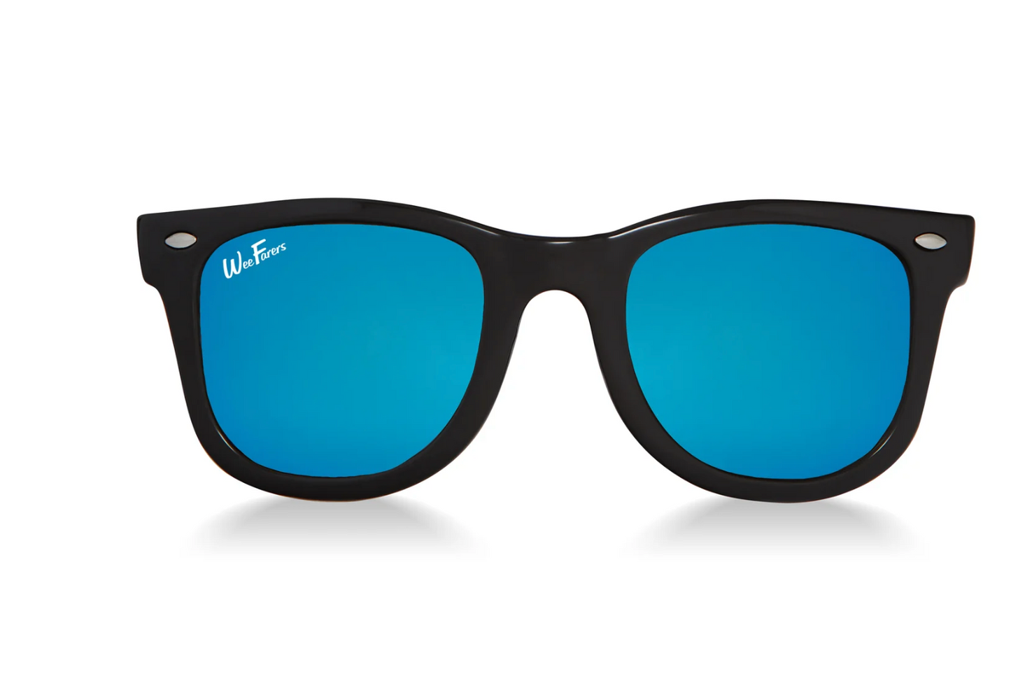 Polarized WeeFarers® Sunglasses - Black with Ocean Blue