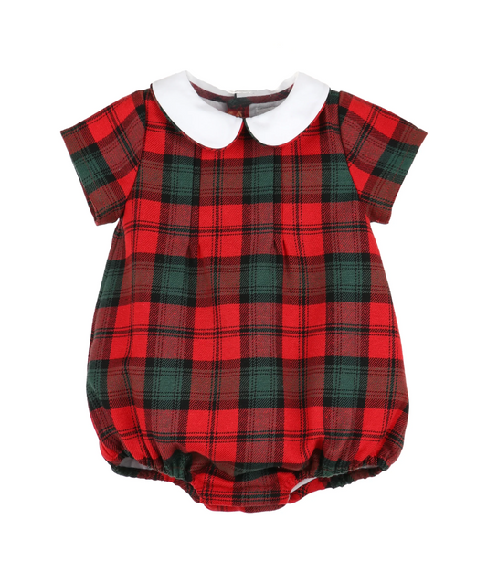 Red and Green Tartan Tidings Bubble