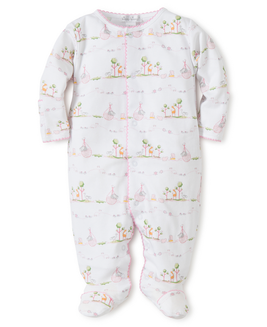 Kissy Kissy Noah's Print Footie - Pink