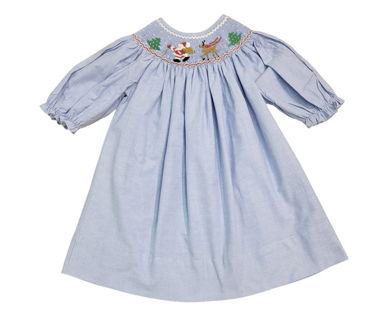 Sweet Dreams Santa's Coming Smocked Dress