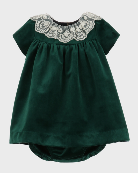 Sophie and Lucas Green Deluxe Velvet Float Dress