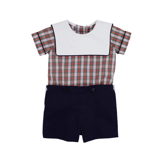 Beauregard Button In Merritt Park Plaid