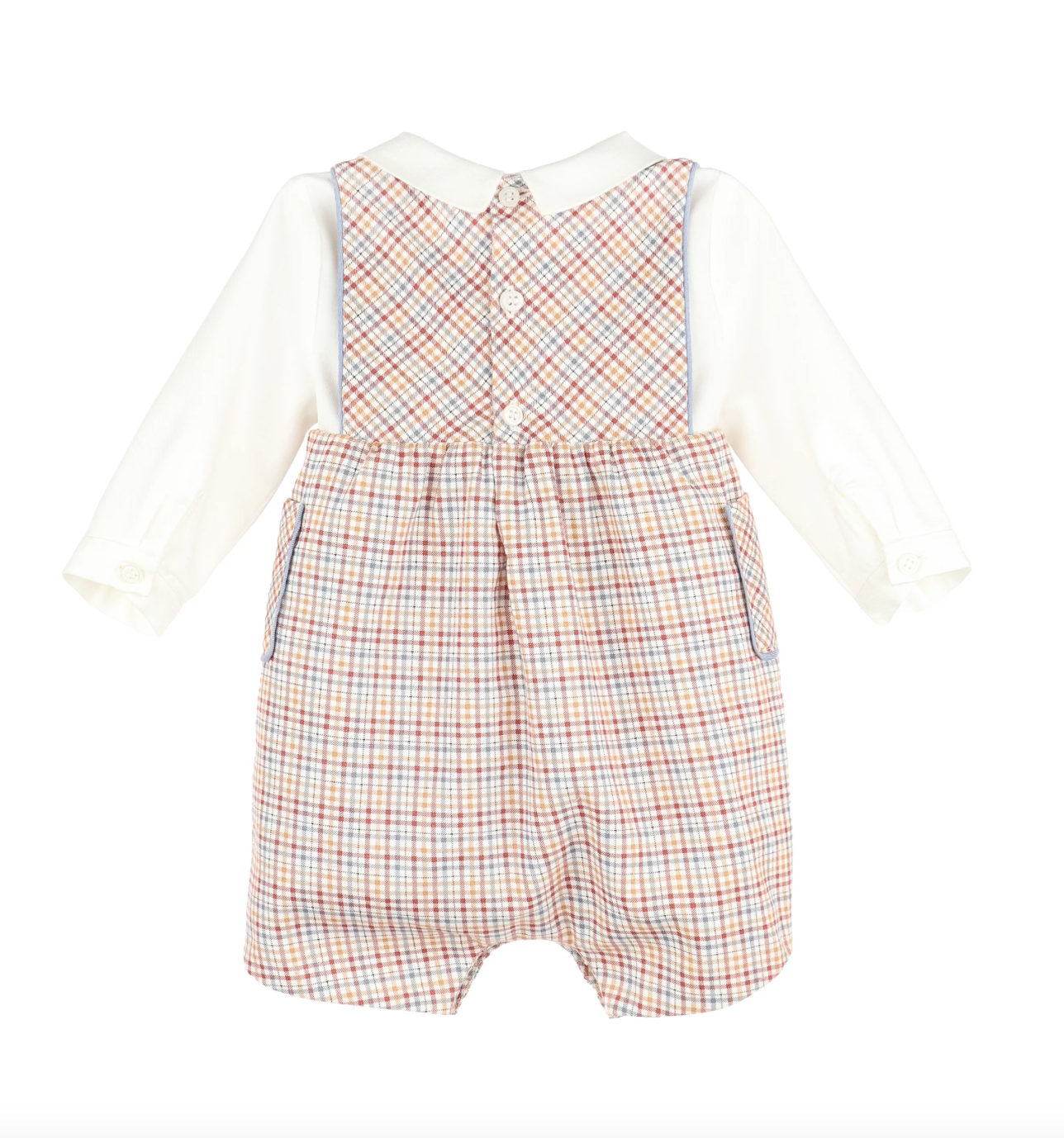 Boys Maple Checks Shortall Set