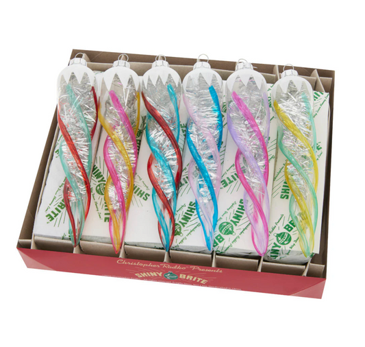 Vivid Vintage Glass Icicles 6ct.