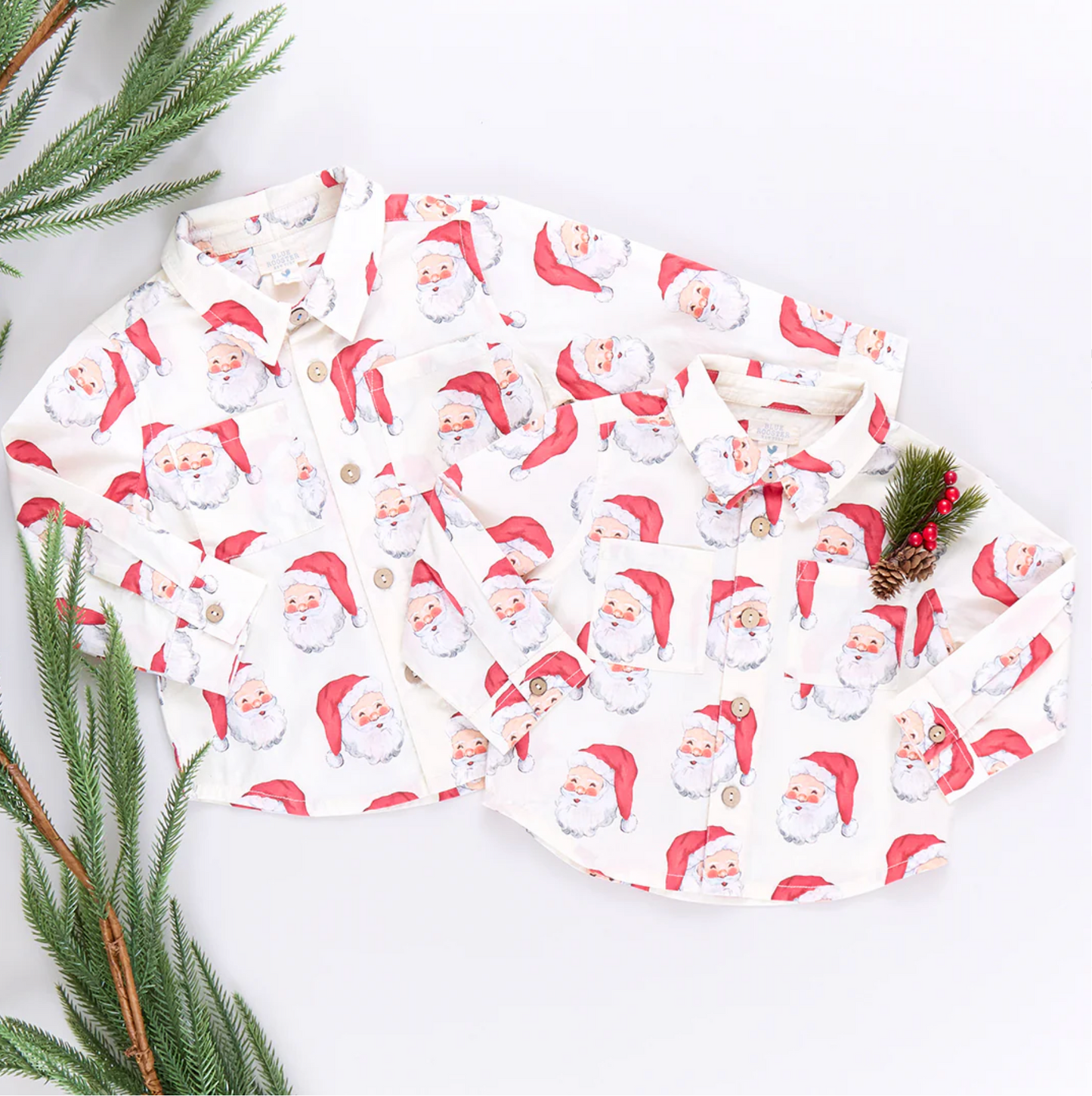 Blue Rooster Boys Jack Shirt-Vintage Santas