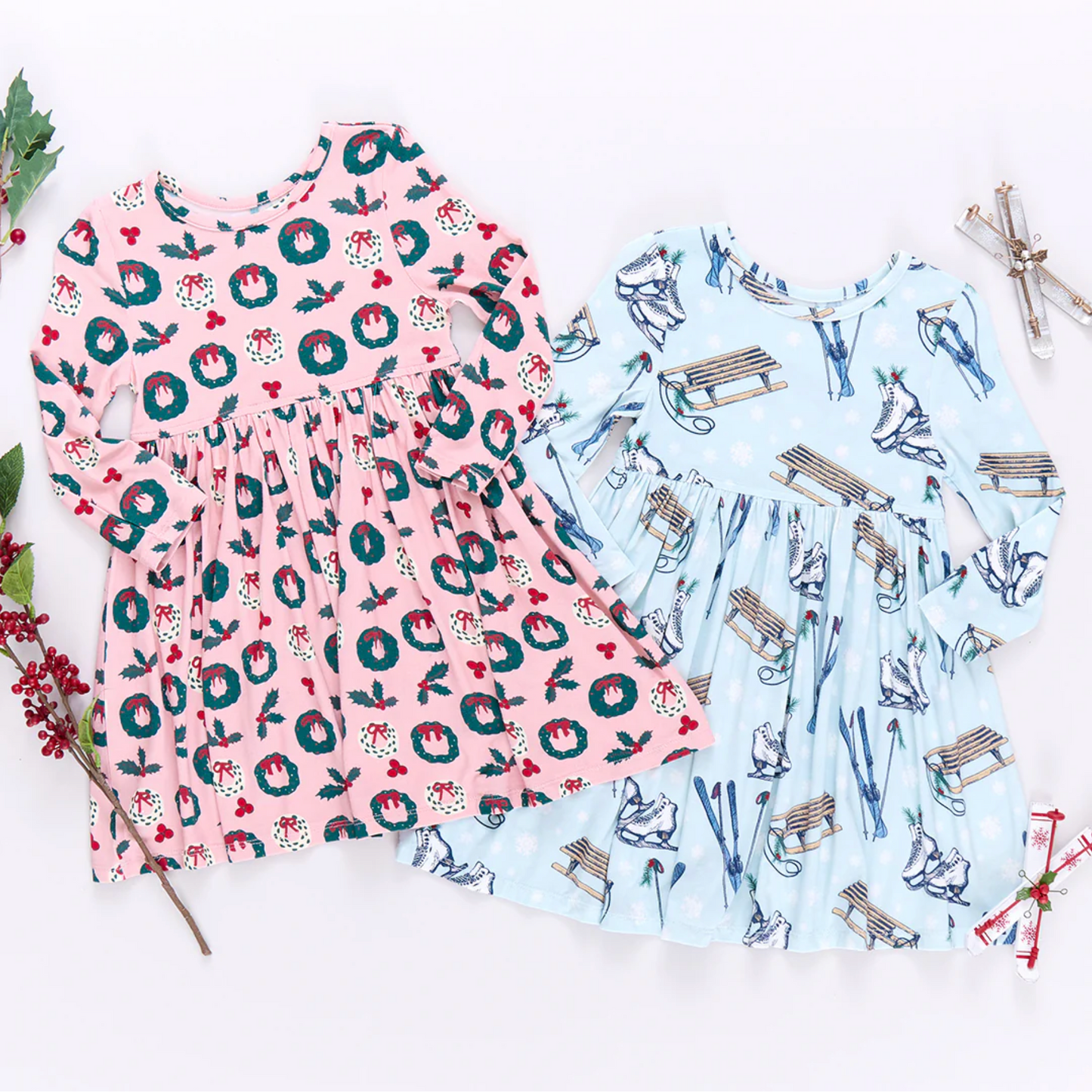 Pink Chicken Snow Sports Bamboo Dress