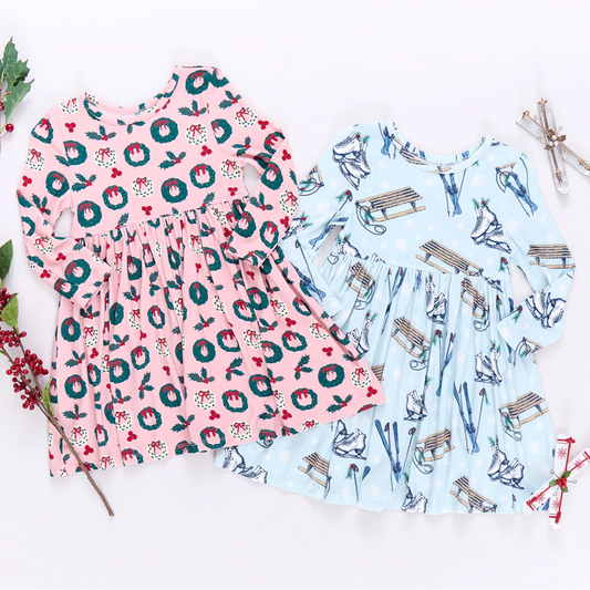 Pink Chicken Snow Sports Bamboo Dress