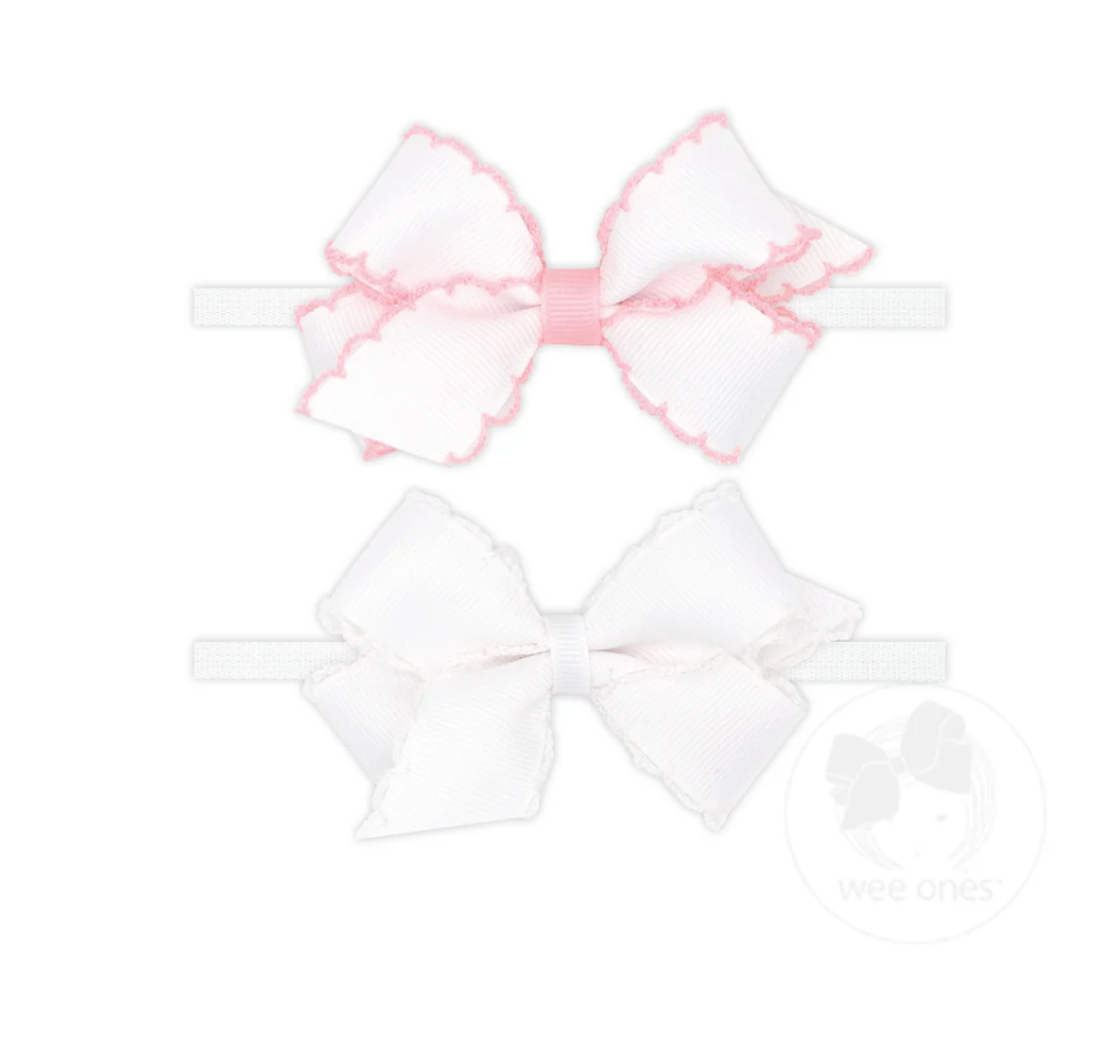 Moonstitch Baby Bow on Nylon Band - Set