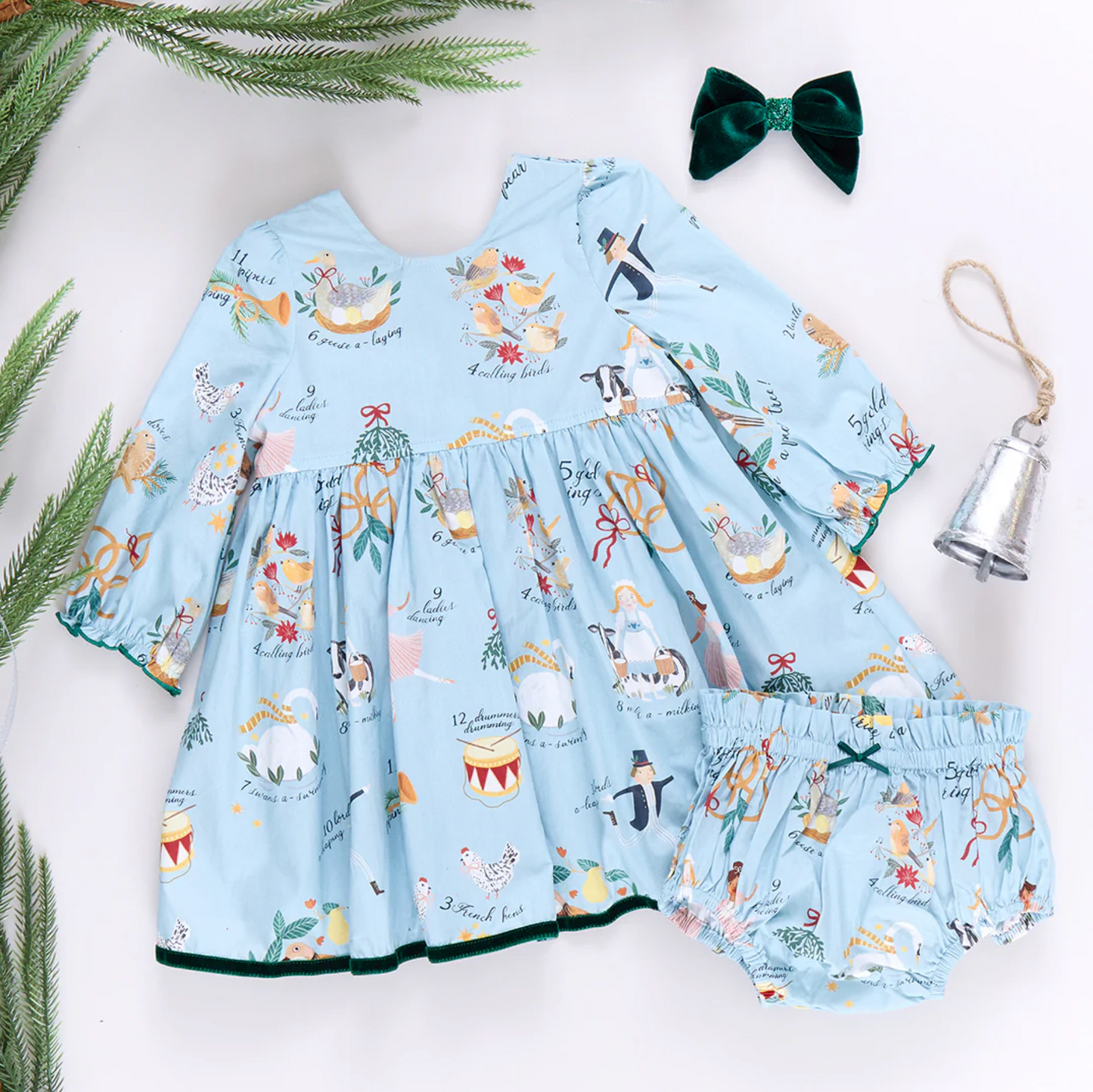 Pink Chicken Baby Girl 12 Days of Christmas Set
